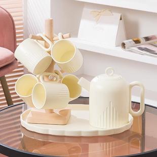 套杯家用杯子陶瓷杯具礼盒茶杯水壶北欧茶壶水具 现代轻奢水杯套装