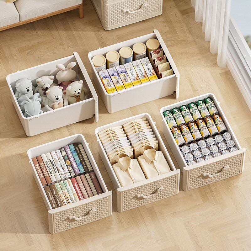 杉印加厚加高抽屉式收纳柜衣柜塑料五斗柜子客厅家用储物柜置物柜