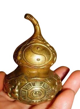 葫芦风水摆件铜葫芦镇宅招财八卦葫芦摆件办公室门厅饰品床头桌面