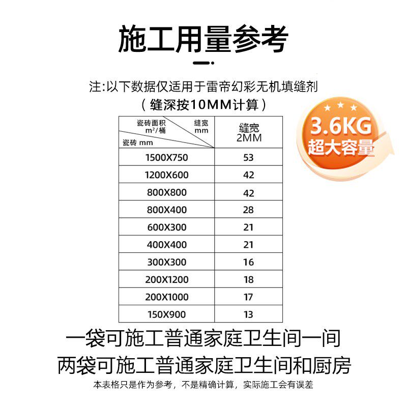 雷帝幻彩无机水泥基填缝剂CG2WAFS 卫生间抗污防霉瓷砖柔光填缝剂