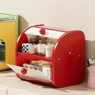 精选茶包收纳盒桌面咖啡胶囊储藏室茶杯组织者办公室双层防尘收纳