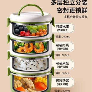 精选Ymer多层保温饭盒桶上班族微波炉加热2025新款大容量不锈钢便