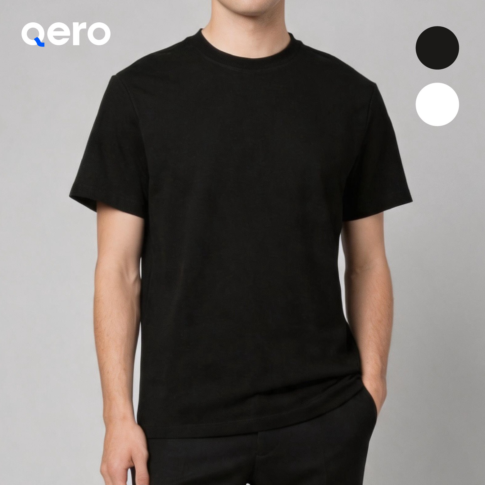 QERO-【凉感丝光】基础通勤短袖 - 实物图