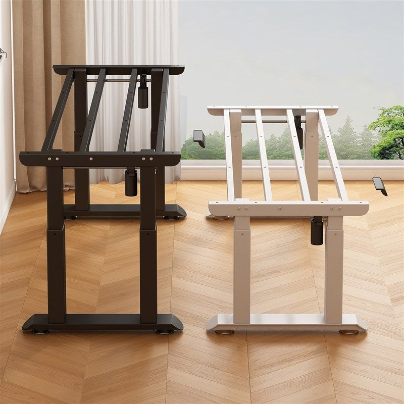 智能电动升降桌腿双电机四立柱办公桌茶几学习办公一体电脑桌支架