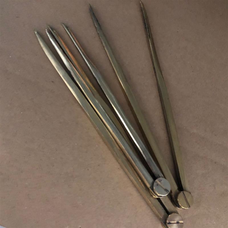 船用海图分规 航海铜分规 海图两脚规 全黄铜170MM 371013