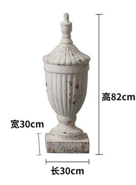 现代装饰摆件玄关落地创意复古雕刻简约工艺壁炉婚纱摄影拍摄道具