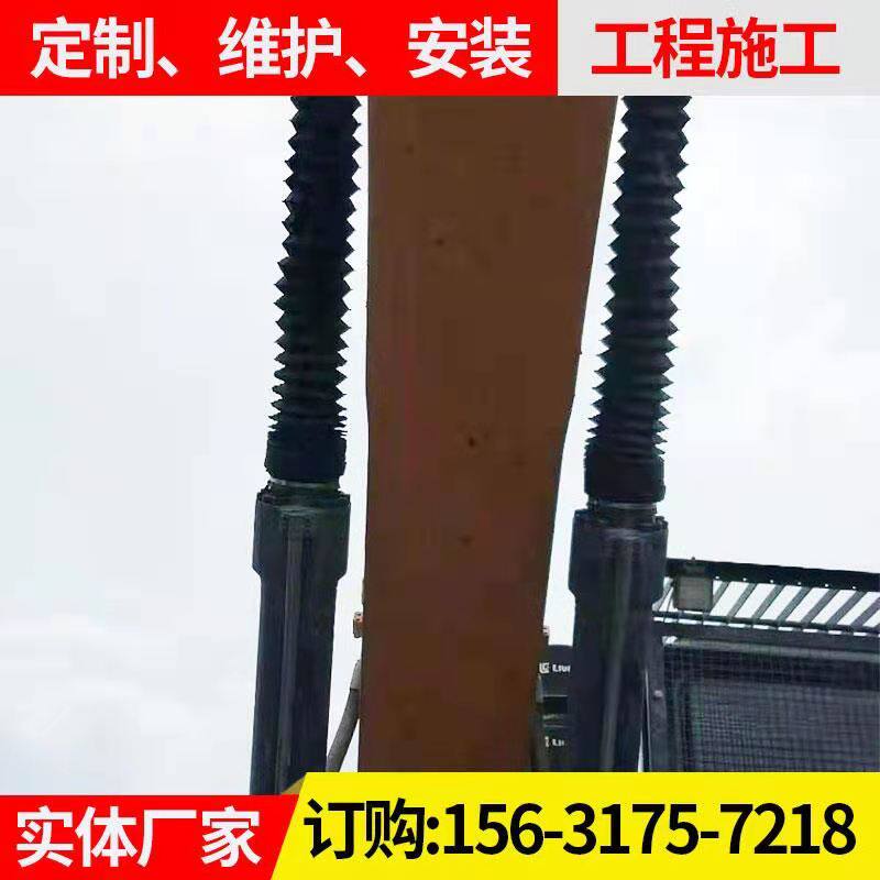 订制油缸防尘套拉链式丝杆防护罩气缸保护套挖掘机防尘罩圆形伸缩