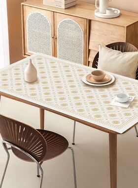 秋日限定-橘颂皮革桌垫桌布防水防油免洗餐桌垫茶几桌面垫电视柜