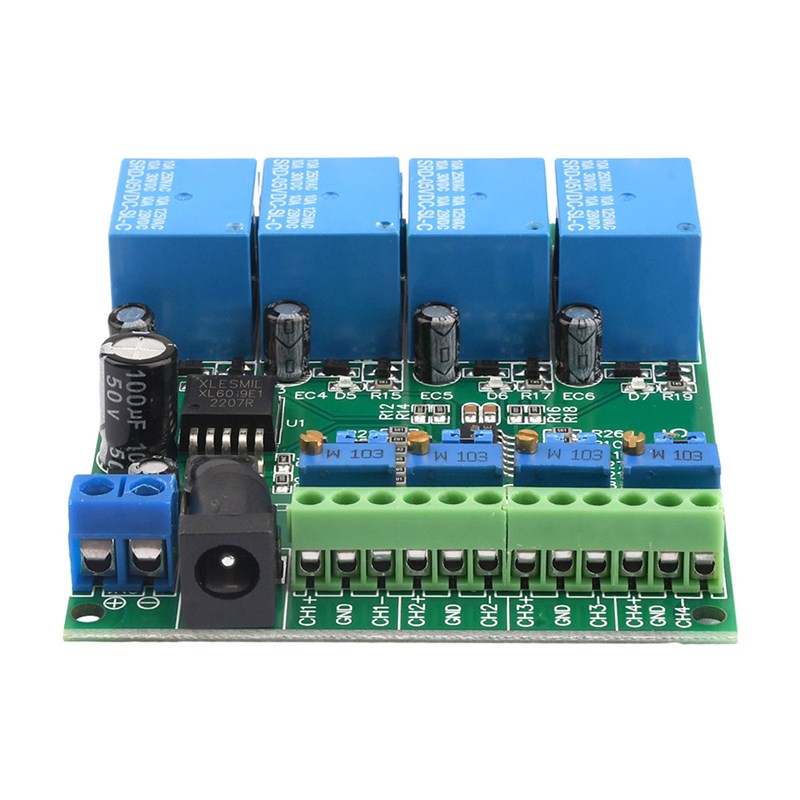 DC5V 12V 24V 4路电压比较模块 LM393比较器IC四路通道电压比较器