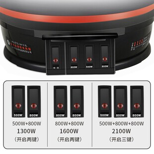 精选惠当家电炒锅家用多功能电热锅铸铁电锅煎蒸煮炖一体式插电炒