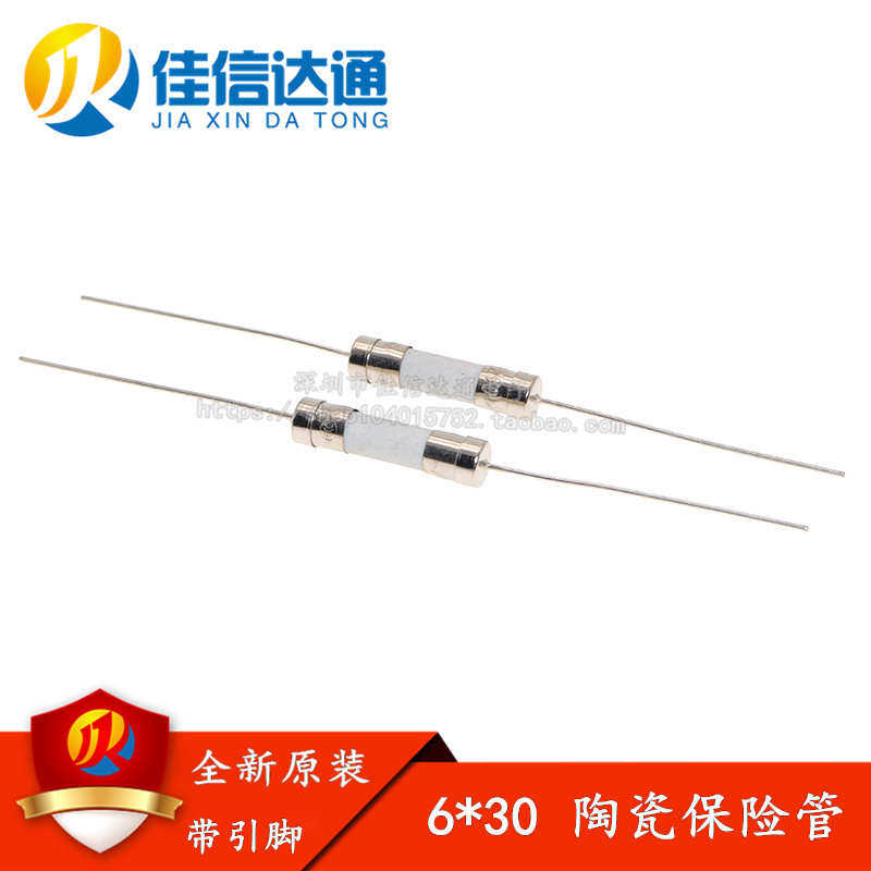 6*30mm陶瓷保险丝管250V 10A 12A 15A 20A 25A 30A 6X30带引线脚