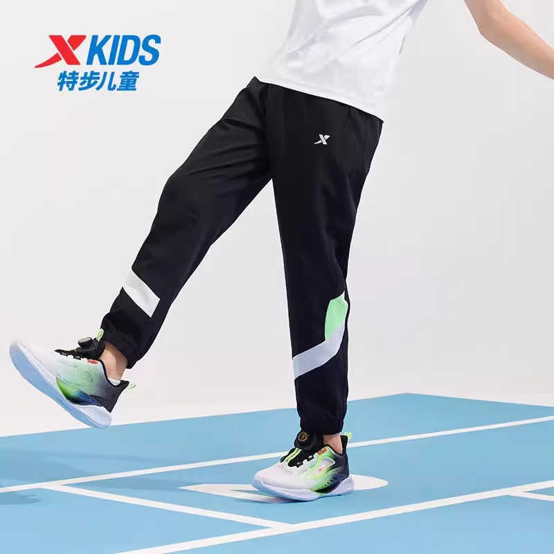 特步儿童2025春季新款中大童防蚊裤夏装运动裤子男童速干裤百搭