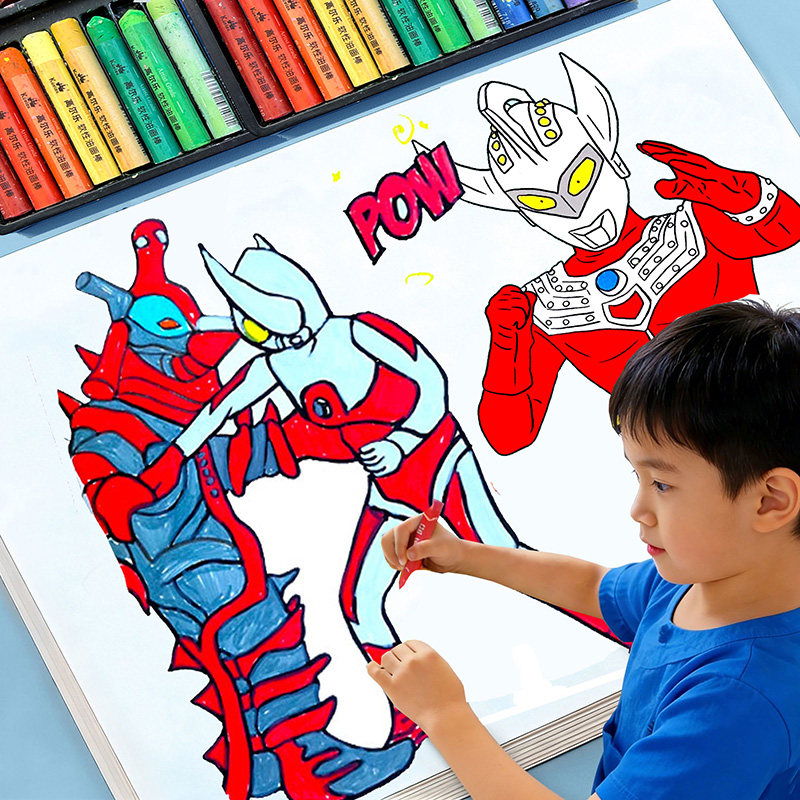 奥特曼速描本涂色画画本加厚正版图片