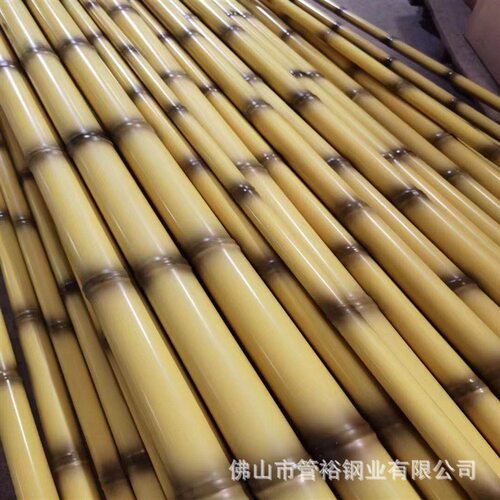 304不锈钢焊管 木纹竹节管 仿生绿色干黄色竹节 护栏围栏用管