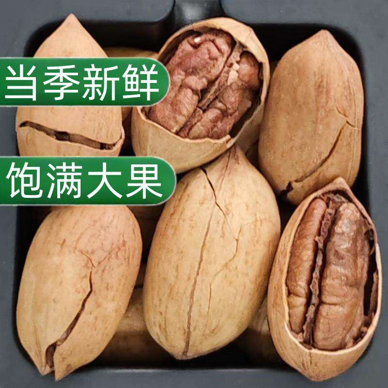 新货原味无添加碧根果长寿果开口带壳营养孕妇坚果山核桃营养干果