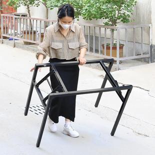 铁餐桌架子 长方形折叠桌腿支架 矮桌子腿 茶几腿 桌架折叠饭桌脚