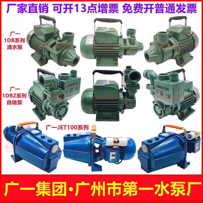 广一水泵1DB型1DBZ型JET型自吸清水泵射流泵增压循环泵高扬程铜线