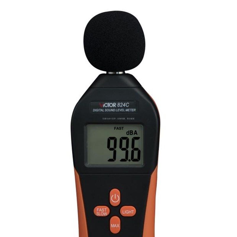 VICTOR胜利正品数字噪音计VC824C声级计分贝仪 噪声音量测试仪