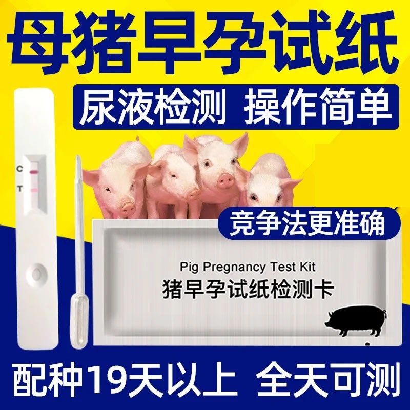 母猪怀孕试纸母猪早孕测孕纸猪用怀孕检测试羊牛用测孕纸猪用试纸