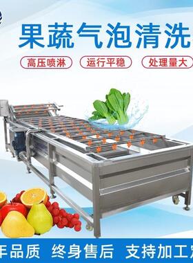 推荐圣女果蔬菜清洗机红薯土豆气泡清洗线荔枝杨梅清洗设备