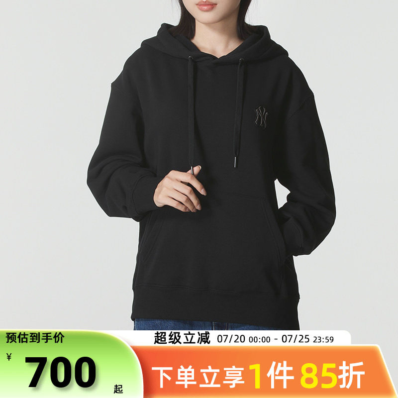 MLB正品连帽卫衣男装女装 春夏新款运动服纽约洋基潮流休闲套头衫