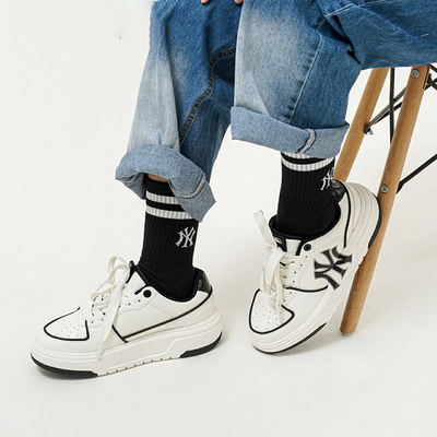 MLB官方正品厚底板鞋男鞋女鞋25冬季新款复古休闲鞋运动鞋学长鞋