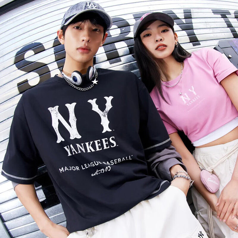MLB男装女装短袖25春夏新款棒球服运动t恤透气时尚休闲上衣体恤