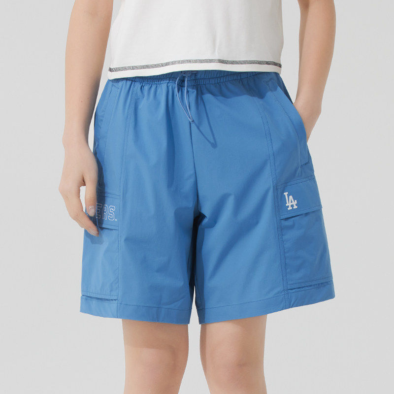 美职棒（MLB）男裤女裤新款情侣工装运动裤健身训练透气休闲短裤