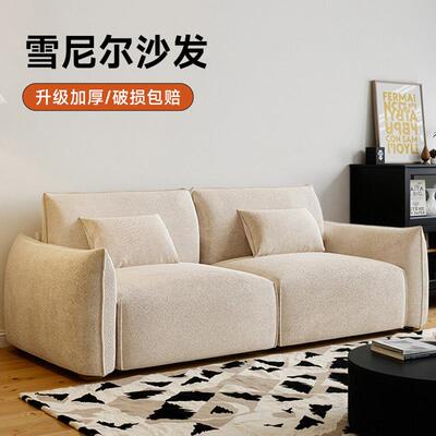 需定制复古布艺小户型小型沙发卧室休息区美容院接待客厅服装店网