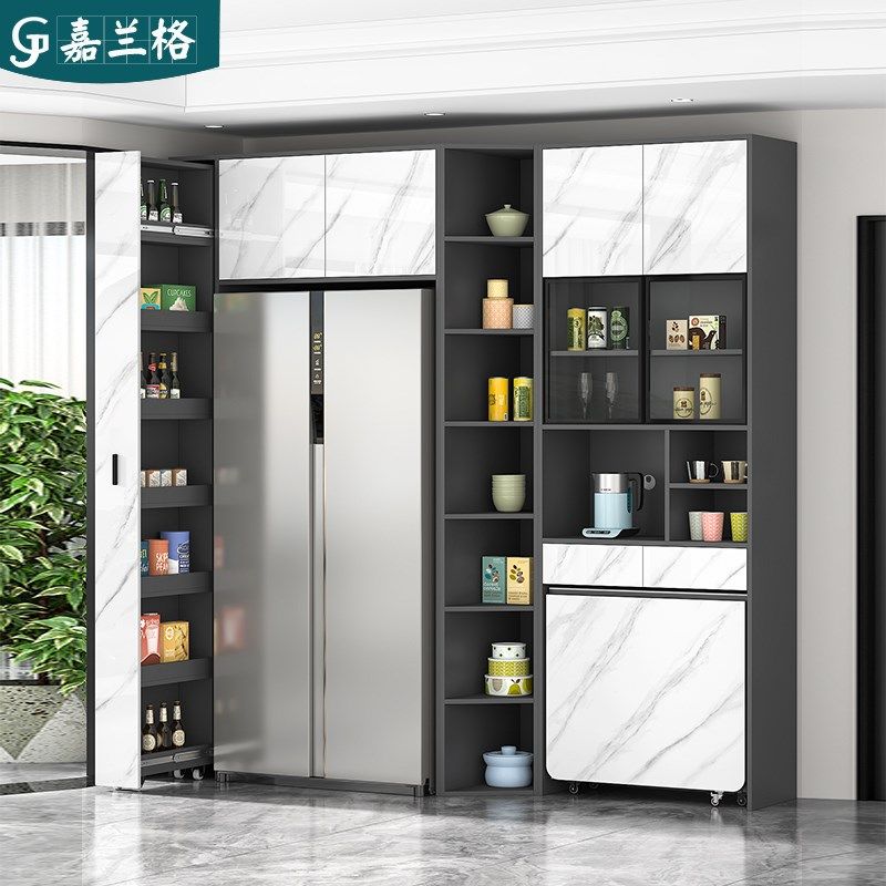 嵌入式冰箱柜餐边柜餐桌一体靠墙冰箱柜子组合储物柜子定制9G163