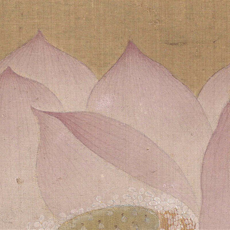 南宋吴炳出水芙蓉图国画工笔画花卉图彩色临摹底稿高清复制装饰画