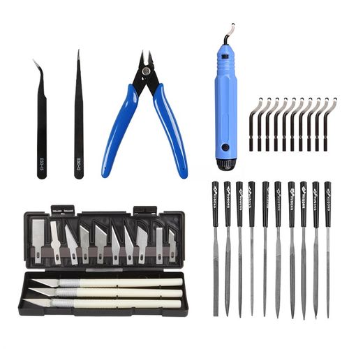 3D打印配件模型清理工具套件锉刀雕刻刀修边钳子套件打磨DIY套装