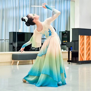 古典舞醉清波演出服女儿童飘逸中国风舞蹈服新款 仙气剧目艺考服装