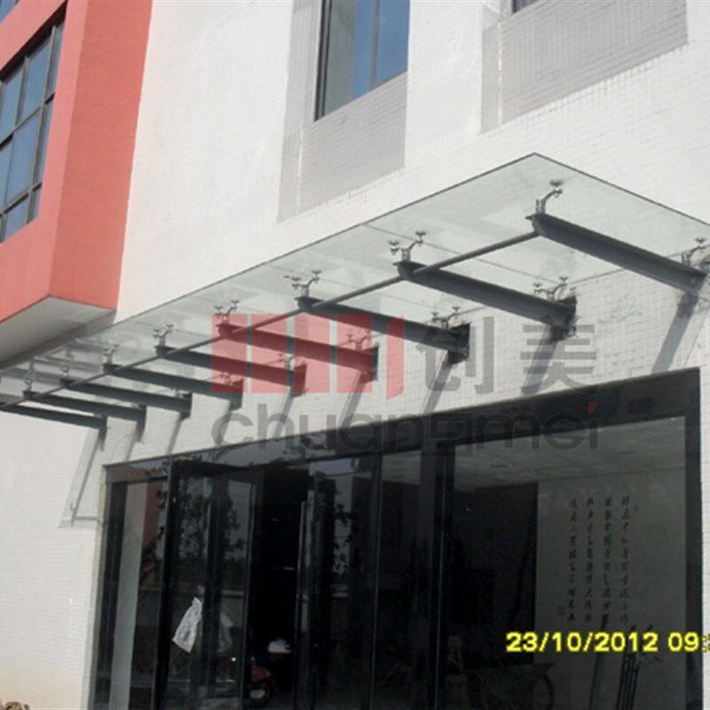 阳光房 T型钢结构 夹胶钢化玻璃  办公楼装修雨棚遮阳窗户雨篷