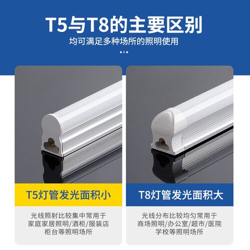 led灯管t5一体化家用超亮日光灯全套1.2米长条t8支架全套暖光灯棍