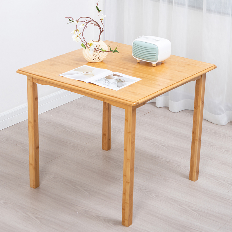 四方桌子吃饭桌家用楠竹学习桌简易农村老式正方形小方桌实木餐桌