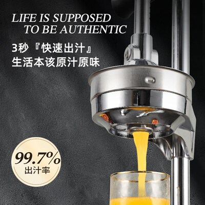 齿轮榨汁机摆摊商用挤压器橙汁专用压榨器手压鲜榨神器橙子西瓜