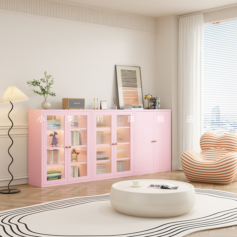 钢制书柜家用自由组合模块柜无甲醛儿童小书架落地矮柜沙发边柜