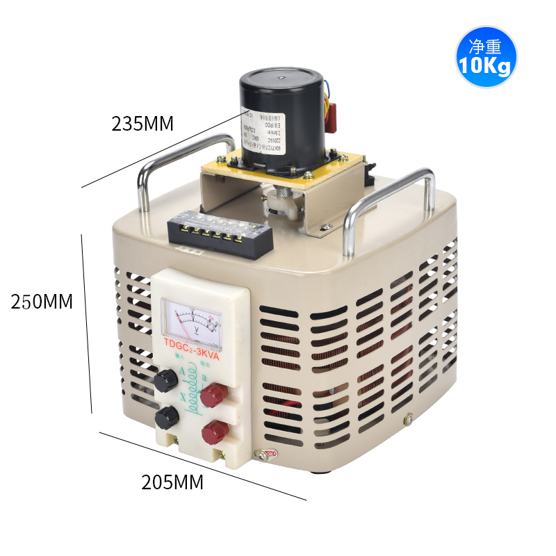电动调压器单相220V自耦3KVA接触式交流电源5KW可调变压器0-500V