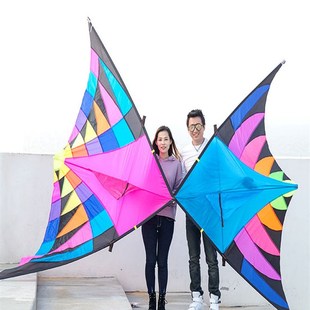 潍坊风筝 高档伞布妖姬风筝 巨型大型成人大三角风筝好飞易飞包邮