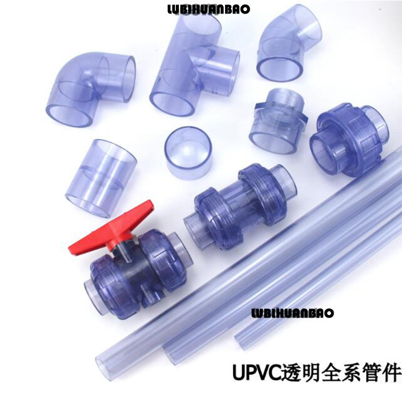 国标透明PVC给水管PVC-U管水管塑料硬管20 25 32 40 50 63 75 90