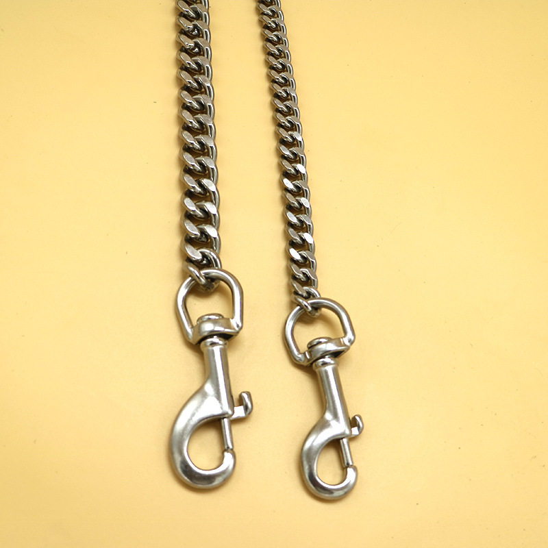 狗狗链子狗绳不锈钢铁链马犬德牧狼狗中型犬大型犬牵引绳防咬加粗
