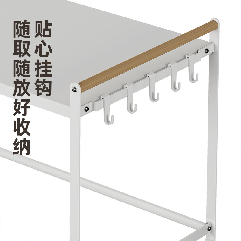 厨房微波炉置物架可伸缩双层台面桌面烤箱架子锅架用品家用收纳架