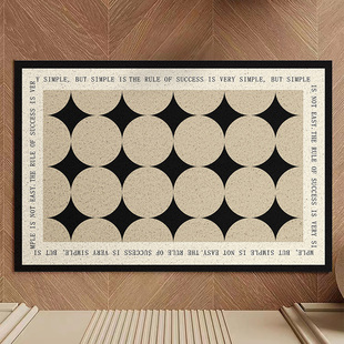 可裁剪家用星眠黑红入户门地垫耐磨脚垫丝圈蹭土门垫玄关地毯