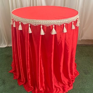 新款婚庆道具婚礼折叠桌活动签到台桌布香槟塔桌台桌裙甜品台圆桌
