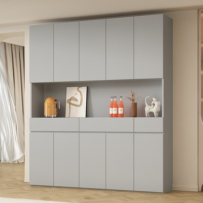 嗨佩小匠墙边薄柜30公分超薄款餐边柜双层靠墙一体白色茶水柜20cm