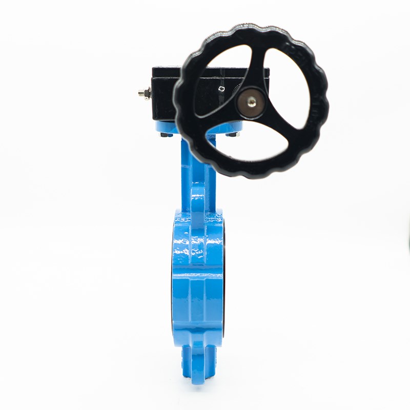 手动对夹式涡轮蝶阀D371X/F-10/16Q软密封四氟三元乙丙不锈钢阀板