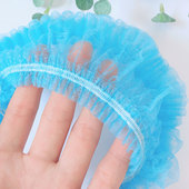 一次性无纺布浴帽焗油帽透气染发帽双筋加固防尘美容院条形帽头套