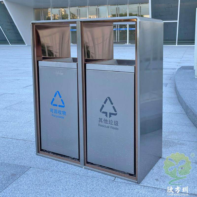室内户外不锈钢两分类垃圾桶酒店商场电梯口售楼处果皮箱轻奢电镀,基础建材,不锈钢垃圾桶,淘宝优惠券,粉丝福利购,淘宝优惠卷