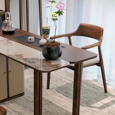 苍山雪茶桌实木小茶阳台茶盘一家体用小台型FBG休闲功夫小户型